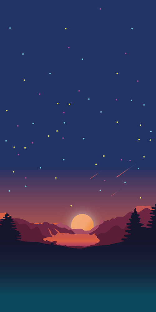 Reproduction dessin d'une montagne