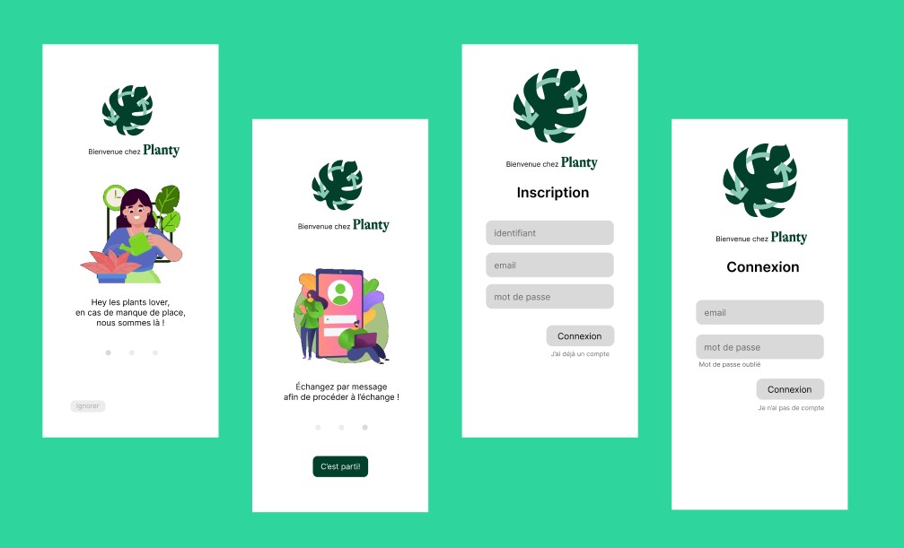 Pages de connexion Planty