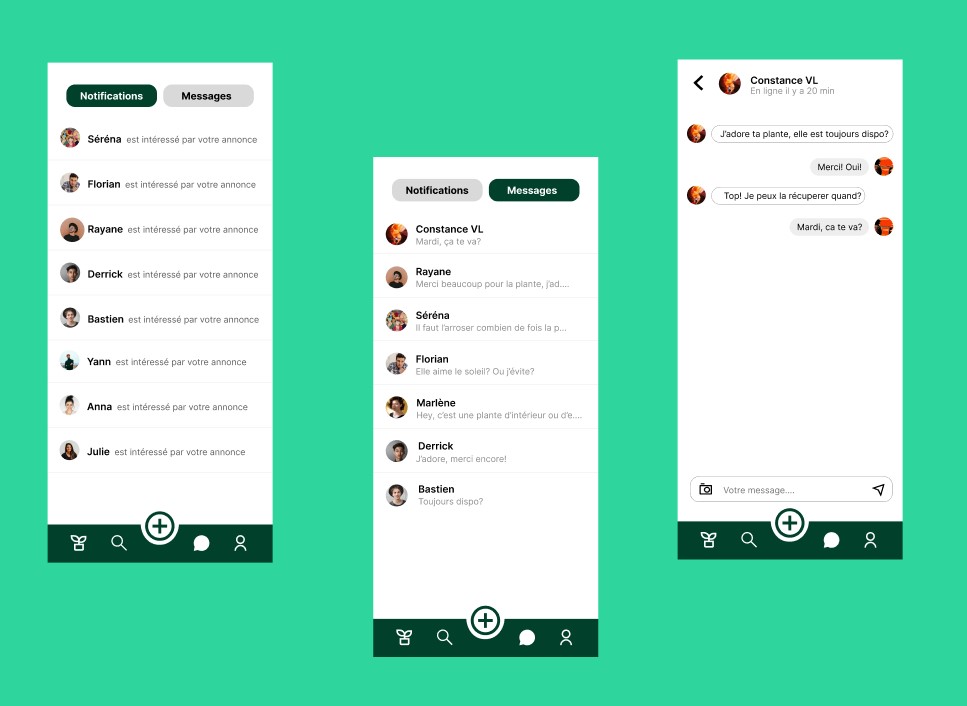 Pages de notification Planty